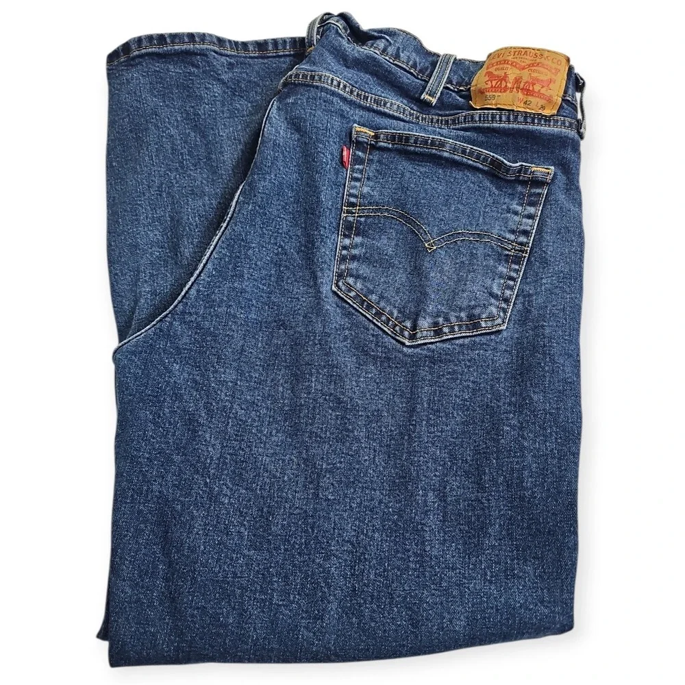 Levi Strauss Levi's 559 Denim Blue‎ Jeans Men's 42 x 29 Cotton Blend